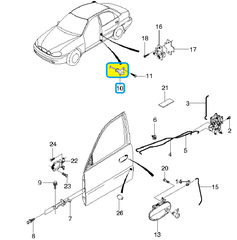 КОНЦЕВИК ДВЕРИ NEXIA, LANOS, CHANCE, SENS, MATIZ, ESP GM