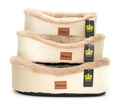 Royal pet овал меховой замша молочный № 3