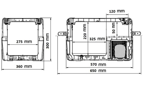 Компрессорный автохолодильник Alpicool ABS-25 (25 л.) 12-24-220В