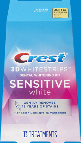 Отбеливающие полоски Crest 3D Whitestrips Sensitive White