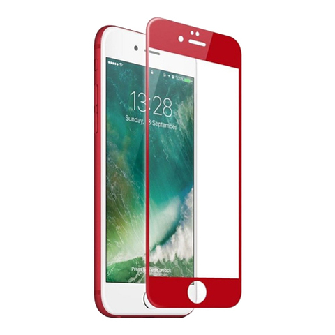 Защитное 3D-стекло Premium Glass для iPhone 7/8 Plus Red - Красное