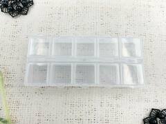 Контейнер для бисера 10 секций, р. 13х6х2 см