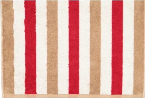 Полотенце 50х100 Cawo 6213 бежевое/красное