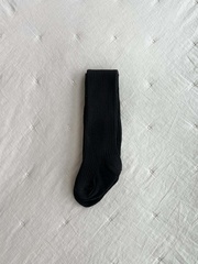 Колготки в рубчик, Черный