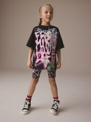 Футболка и легинсы в комплекте для девочки Next E61-974, Черный