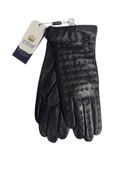 Перчатки. Женские. Материал верха: Кожаные люкс качества. Подклад: Трикотаж-шерсть. С металлическим узором. 5 шт в упаковке.