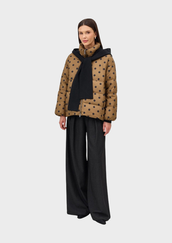 Пуховик с шарфом-капюшоном BULMER