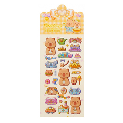 Наклейки стикеры Basir, серия "Капибара", размер 24*9.5 см, 29 стикеров