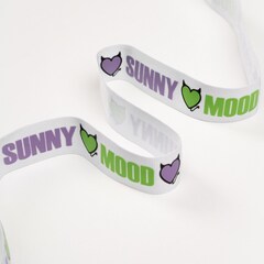 Тесьма/Декоративная/Тесьма белый с цветными буквами