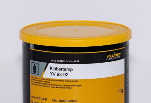 KLUBER Klubertemp YV 93-92 - смазка для клапанов, арматуры и установок, прокачивающих кислород - 1 кг