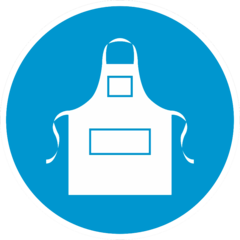 М17 "Работать в защитном фартуке"