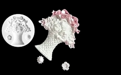 Силиконовый молд Ваза с цветами