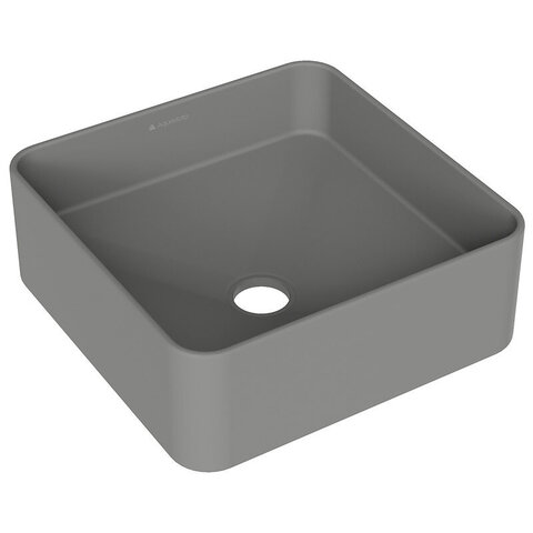 Aqueduto ESP0330 AQD ESPIRAL Раковина накладная квадратная 370*370, серый матовый