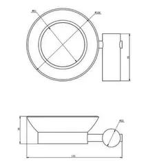 Мыльница стеклянная навесная HAIBA HB8402 хром