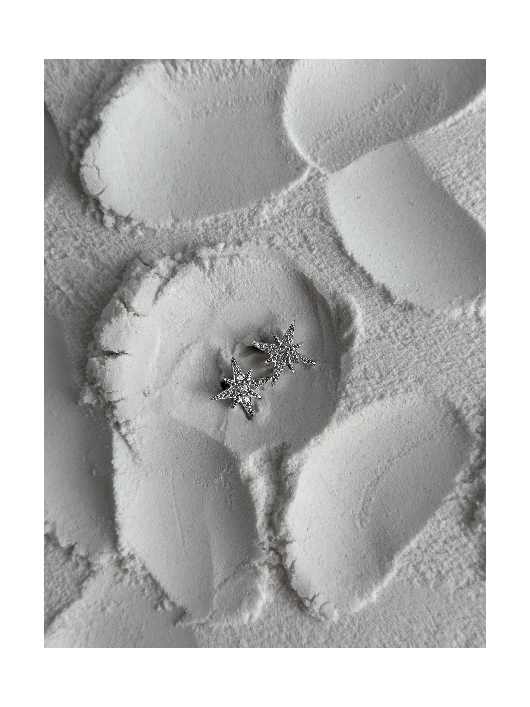 Серьги-гвоздики Полярная звезда малые