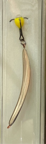 Блесна зимняя штурм с чертиком Сабля большая цв: Нейзильбер (бл.1шт)