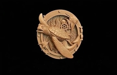 Силиконовый молд Медальон Черепаха