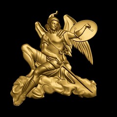 Силиконовый молд № 568 Рыцарь с крыльями правый