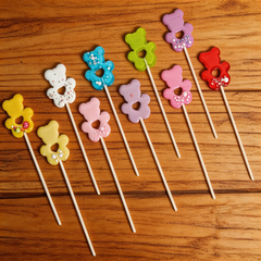 Карамель леденцовая «Мишка (сердечко)» на основе подсластителя изомальт (цвет в ассортименте)