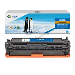 Картридж G&G, аналог HP CB541A, 125A, Canon 716 синий 1.4k с чипом