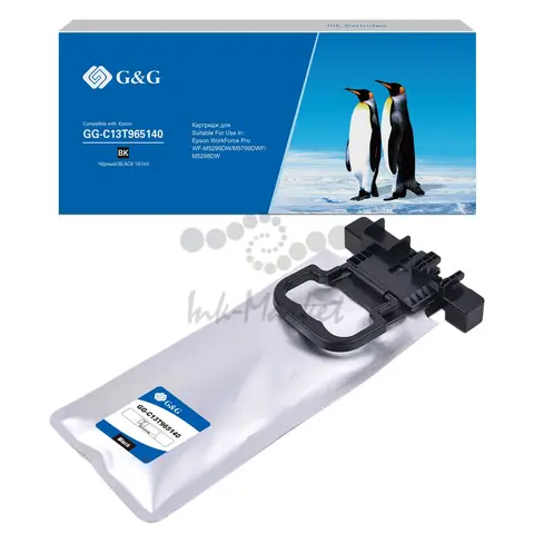Картридж струйный G&G GG-C13T965140 T9651 черный (187мл) для Epson WorkForce Pro WF-M5299DW, M5799DWF, M5298DW