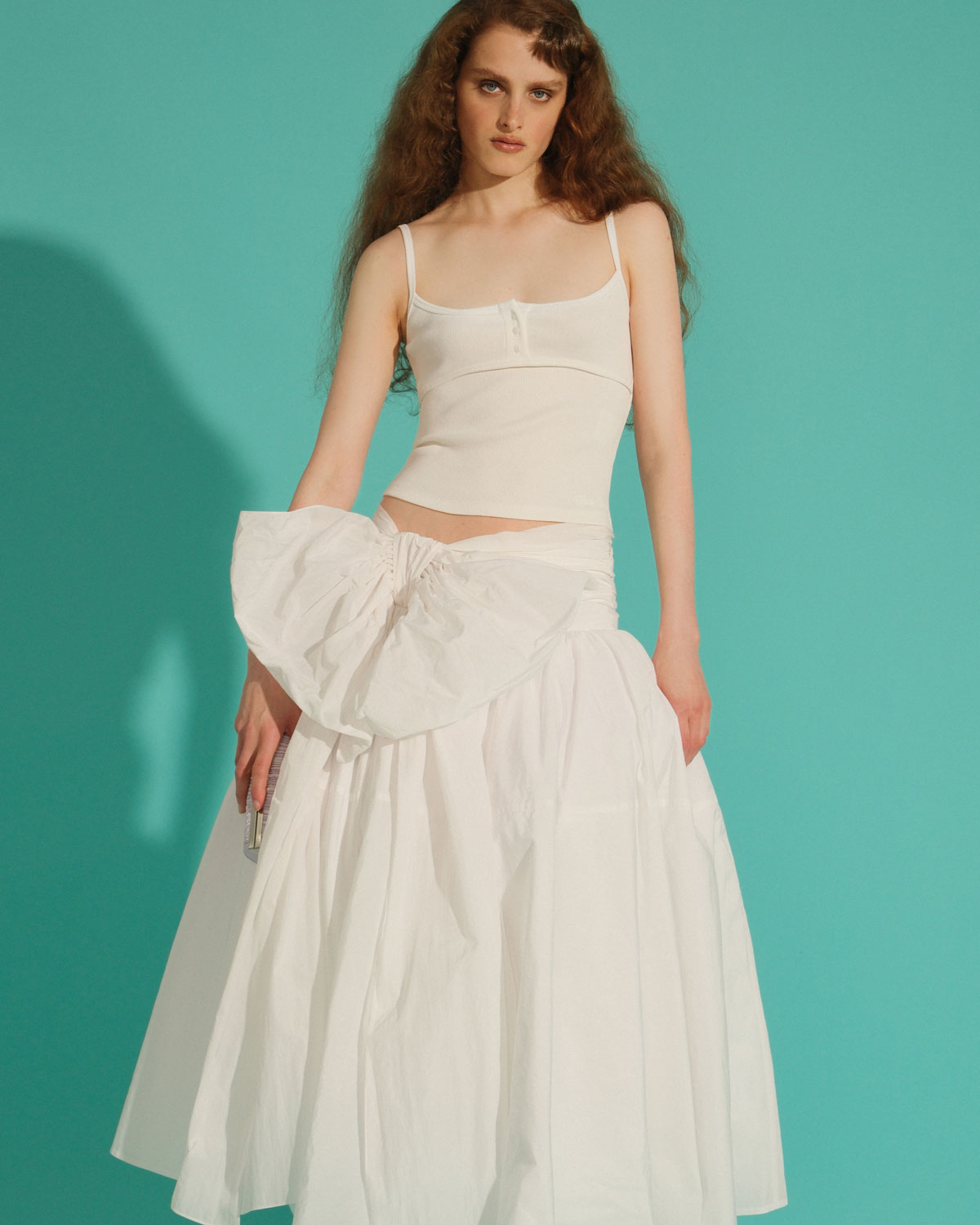 Хлопковый топ на пуговицах