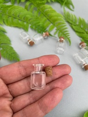 Баночки-бутылочки для хранения с пробкой, квадратные, прозрачные, 1 мл, 1,3*1,3*2,5 см, набор 6 шт.