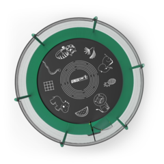 Батут UNIX Line SUPREME GAME 8 ft (green)