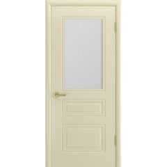Купить Межкомнатная дверь эмаль Трио Грейс В1 шампань остеклённая