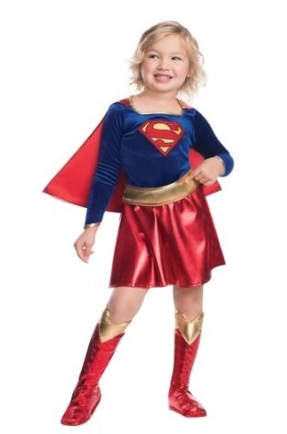 Супергероини костюм для девочки Супергерл и Капитан Америка