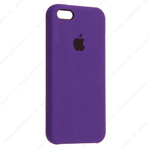 Накладка Silicone Case для Apple iPhone SE/ 5s/ 5 фиолетовый