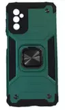 Противоударный чехол Strong Armour Case с кольцом для Samsung Galaxy M52 5G (Зеленый)