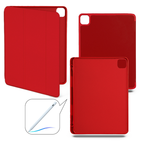 Чехол книжка-подставка Smart Case Pensil со слотом для стилуса для iPad Pro 5 (12.9") - 2021 (Красный / Red)