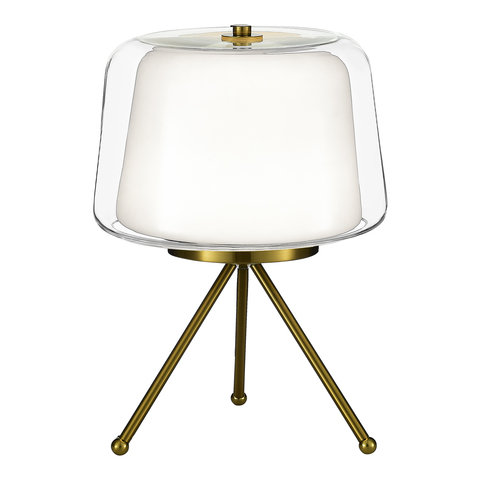 SL6127.304.01 Светильник настольный ST-Luce Латунь/Белый, Прозрачный LED 1*16W 3000K PANDORA