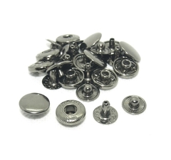 Кнопка Альфа сталь d 12,5 мм, чёрный никель