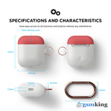 Duo Hang Case for AirPods 1/2 [Body - Nightglow Blue, Top - Italian Rose, Coral Blue]