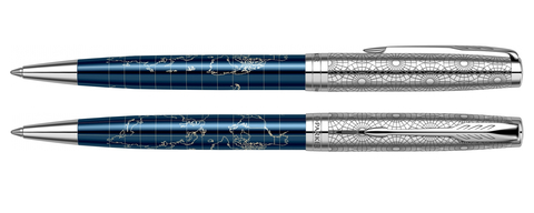 Ручка шариковая Parker Sonnet Atlas SE18 Blue Silver CT (2054841)