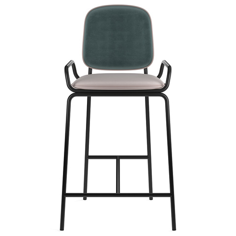 Стул полубарный Latitude Ror 2 Frame черный/зеленый/розовый