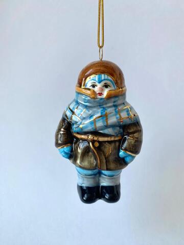 Ёлочная игрушка МАЛЫШ В ШУБКЕ