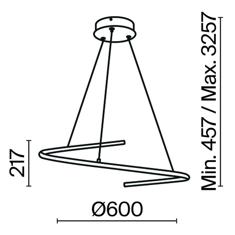 Подвесной светильник Maytoni Curve MOD242PL-L33BSK