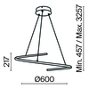 Подвесной светильник Maytoni Curve MOD242PL-L33BSK
