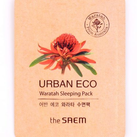 СМ Маска для лица ночная с экстрактом телопеи пробник Urban Eco Waratah Sleeping pack - Sample (Pouch) 1мл