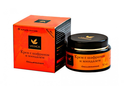 Крем для лица с шафраном и миндалем, 50г