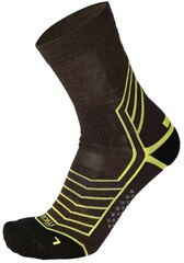 Премиальные термоноски Mico Odor Zero X-Static Trek Medium Weight Brown/Yellow для бега