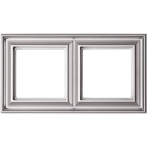 Рамка на 2 поста. Цвет Алюминий. JUNG. Eco Profi Deco. EPD482AL