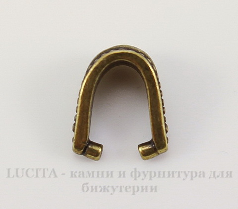 Держатель для кулона TierraCast "Королевский" 10х9х5 мм (цвет-античная латунь)