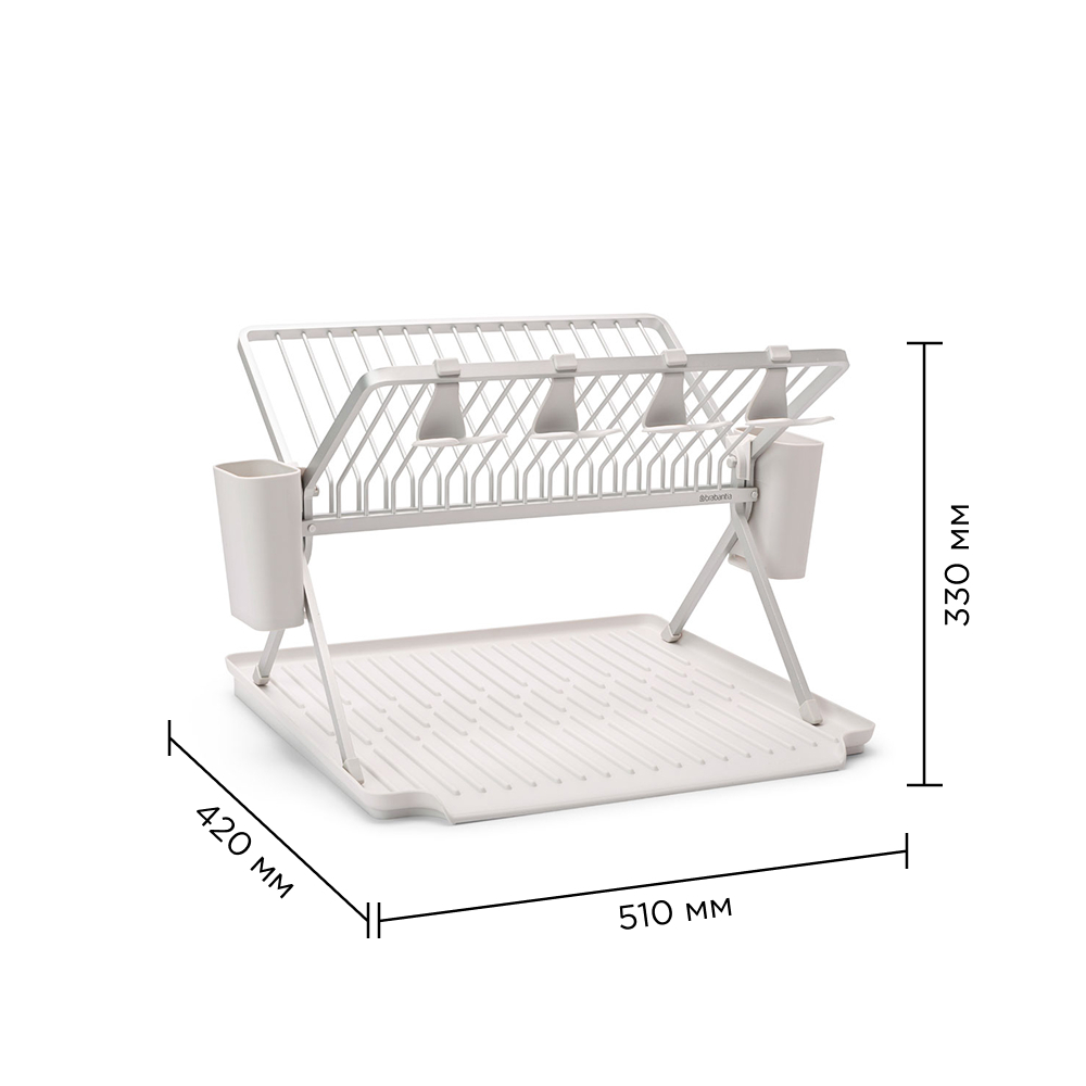 Складная сушилка для посуды (большая), Светло-серый, арт. 139444 - фото 5