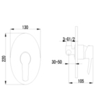 Смеситель для душа встраиваемый LEMARK ATLANTISS  LM3223C