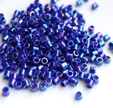 DBL-0165 Бисер цилиндрический Миюки делика 8/0 /Miyuki delica 8/0 Opaque Royal Blue AB