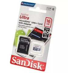 Карта памяти SanDisk Ultra microSDHC UHS-I 16GB Class10 80MB/s